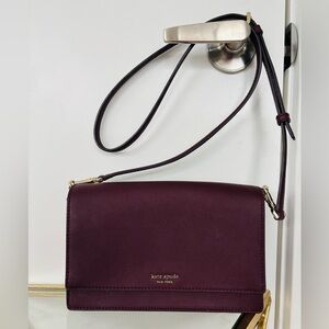 NWT Kate Spade New York CAMERON CONVERTIBLE CROSSBODY color: Cherrywood
